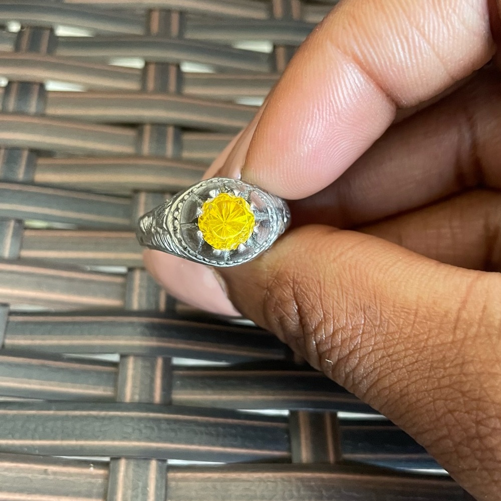 ARTISANAL CITRINE RING -Size 10 - Picture 3 of 10
